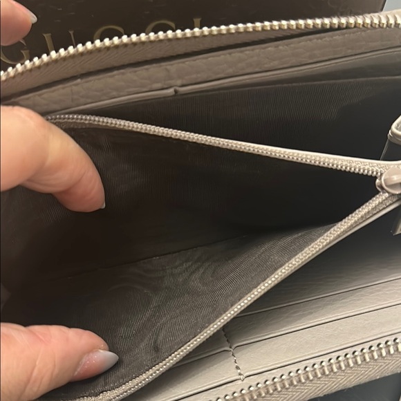 Gucci Gray Leather Bamboo Tassel Zip Around Long Wallet - Picture 12 of 13